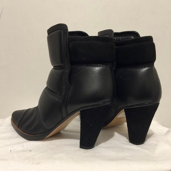 CHLOE Devon Boot Quilted Puffer Black Leather Ankle Boots - Picture 8 of 16